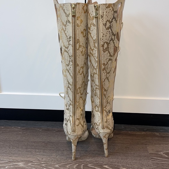 Bebe Snake Print Heels - Picture 4 of 8